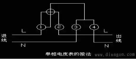 单相电度表接线图