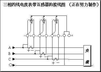 三相四线电能表带互感器的接线图